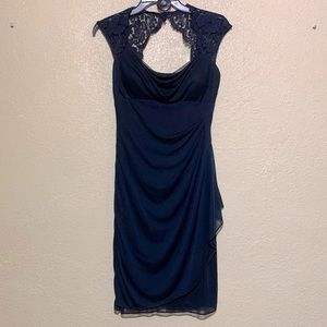 Xscape | Dresses | Xscape Dress 4 Navy Blue Sleeveless Lace Detail Ruched Draped Party Cocktail | Poshmark Xscape | Dresses | Xscape Dress 4 Navy Blue Sleeveless Lace Detail Ruched Draped Party Cocktail | Poshmark
